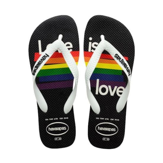 Imagem de Sandália havaianas unissex top pride branco 37/38