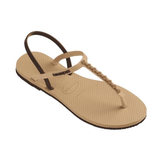 Imagem de Sandalia havaiana feminina you paraty studs dourado 35