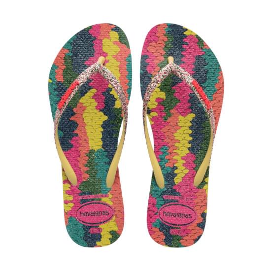 Imagem de Sandália havaianas faminina slim folia rosa flux 33/34