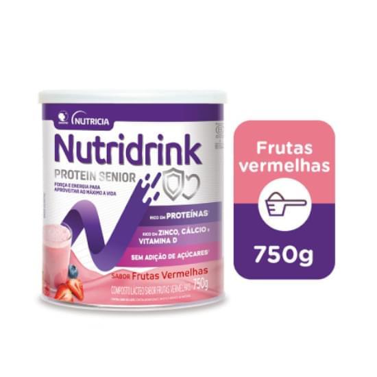 Imagem de Danone nutridrink protein senior pó frutas vermelhas lata 750g