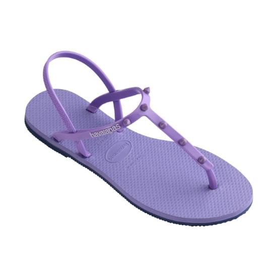 Imagem de Sandalia havaiana feminina you paraty spikes roxo paisley 35