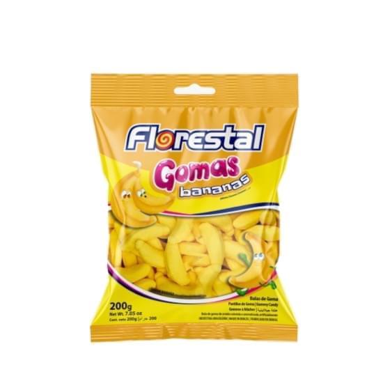 Imagem de Florestal bala de goma bananas 200g