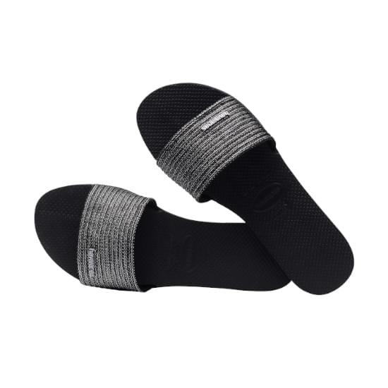 Imagem de Sandálias havaianas feminina you malta metallic preto 33/34