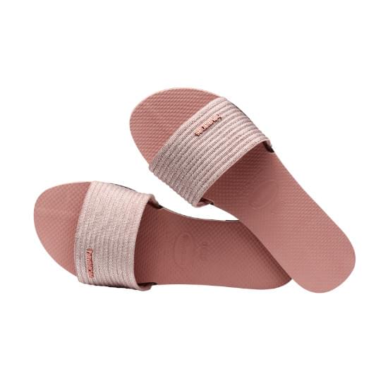 Imagem de Sandálias havaianas feminina you malta metallic rosa crocus 35/36