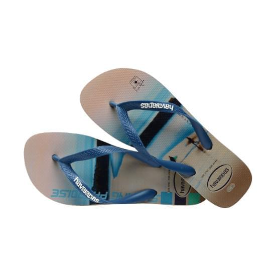 Imagem de Sandália havaianas masculino hype areia/azul comfy 35/36