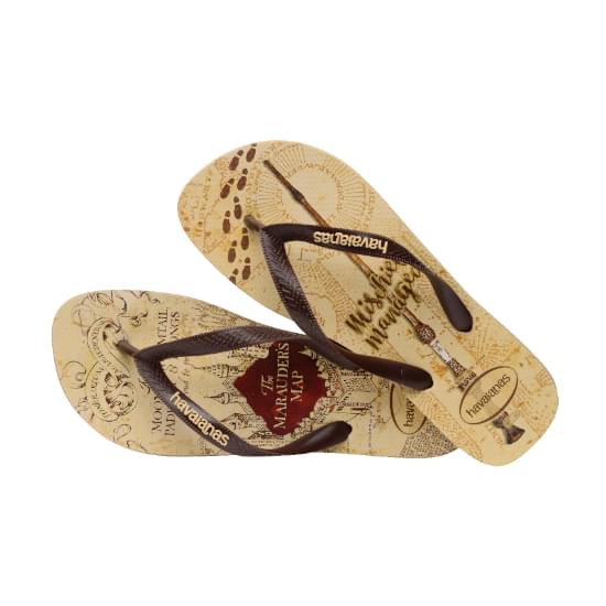 Imagem de Sandália havaianas masculino harry potter dourado 39/40