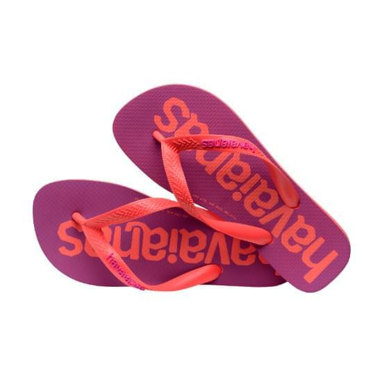 Imagem de Sandalias havaianas unissex top logomania2 salmão 33/34