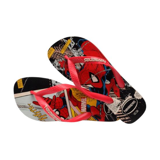 Imagem de Sandália havaianas masculina top marvel classic bege palha/vermelho rubi 27/28