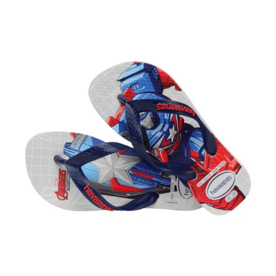 Imagem de Sandália havaianas infantil kids top marvel ii branco 23/24