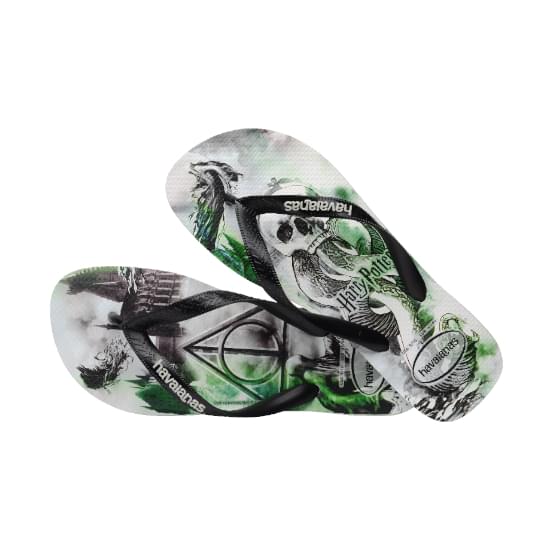 Imagem de Sandália havaianas masculino harry potter branco/preto 39/40