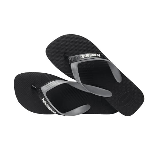 Imagem de Sandalia havaiana masculina dual preto/cinza aço 37/38