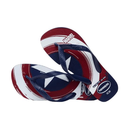 Imagem de Sandália havaianas masculina top marvel logomania marinho/marinho 23/24