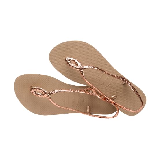 Imagem de Sandálias havaianas feminina luna premium ii rose gold 35/36