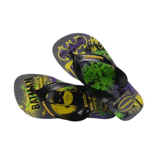 Imagem de Sandália havaianas infantil kids max herois cinza aço/preto 23/24