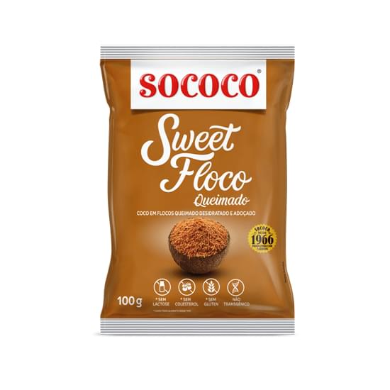 Imagem de Sweet floco queimado sococo sc 24x100g