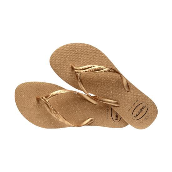 Imagem de Sandália havaianas feminina fantasia gloss dourado 35/36