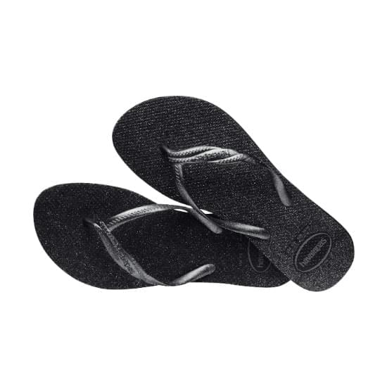 Imagem de Sandália havaianas feminina fantasia gloss preto/cinza 33/34