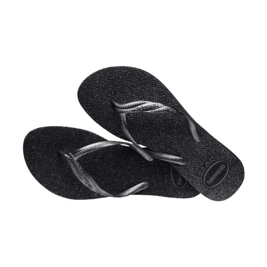 Imagem de Sandália havaianas feminina fantasia gloss preto/cinza 37/38