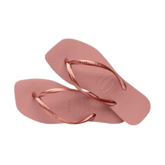 Imagem de Sandália havaianas feminina slim square rosa crocus 33/34