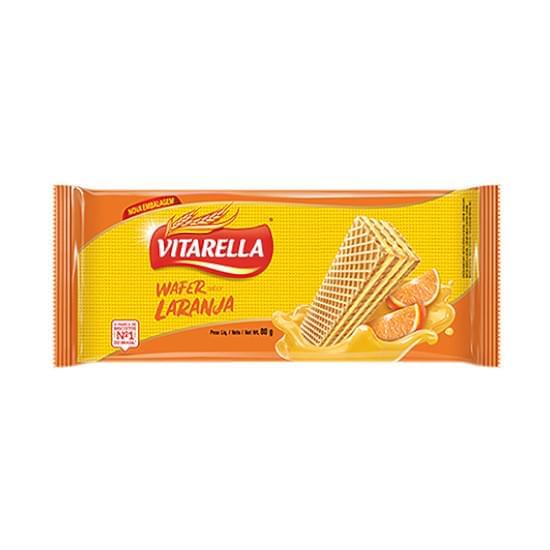 Imagem de Biscoito wafer recheio laranja vitarella 80g