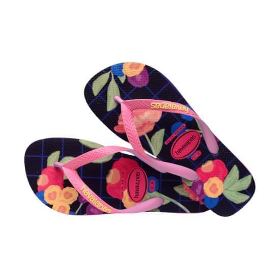 Imagem de Sandália havaianas faminina top floral fresh ciber pink 33/34