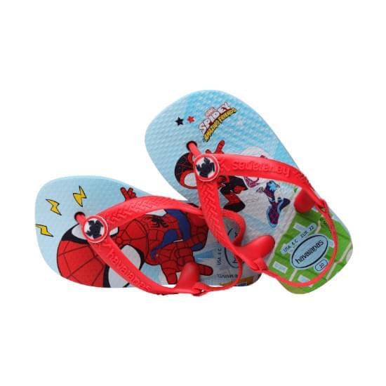 Imagem de Sandália havaianas infantil baby marvel azul/vermelho 17/18