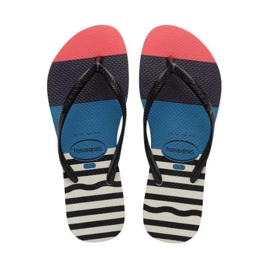 Imagem de Sandália havaianas feminina slim harmony branco/preto 37/38