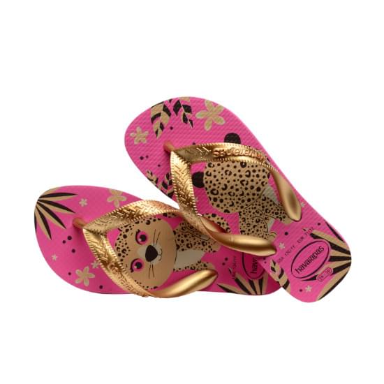 Imagem de Sandália havaianas infantil kids top pets rosa flux 27/28