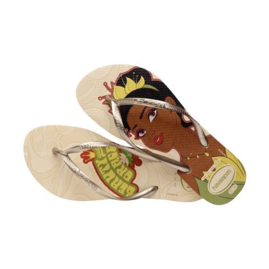 Imagem de Sandalia havaianas feminina slim princesas bege palha 39/40