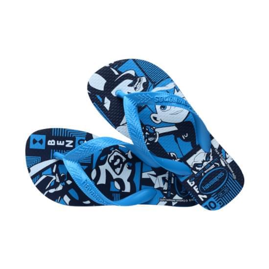 Imagem de Sandália havaianas infantil kids ben 10 turquesa/turquesa 35/36