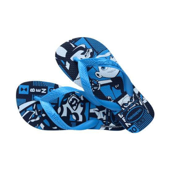 Imagem de Sandália havaianas infantil kids ben 10 turquesa/turquesa 33/34