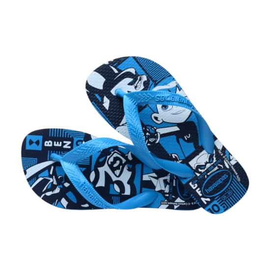 Imagem de Sandália havaianas infantil kids ben 10 turquesa/turquesa 23/24