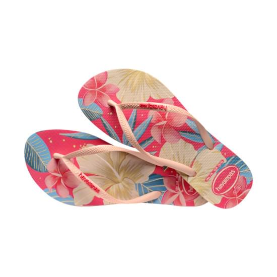 Imagem de Sandália havaianas feminina slim floral rosa/rosa 33/34