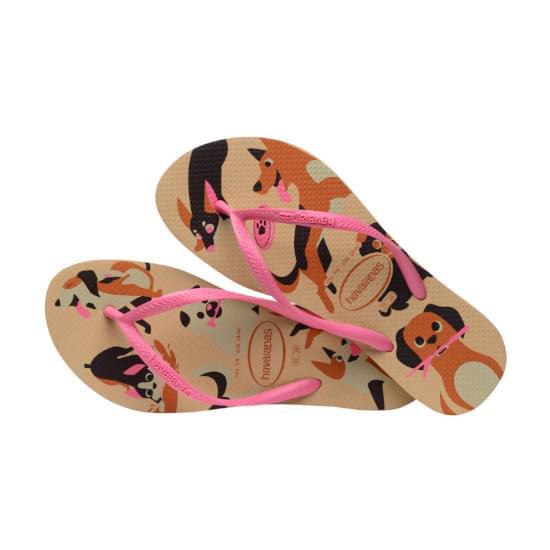 Imagem de Sandália havaianas feminina slim pets dourado 35/36