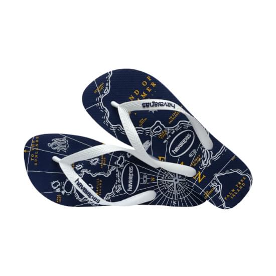 Imagem de Sandalia havaiana masculino top nautical marinho/branco/marinho/marinho 37/38