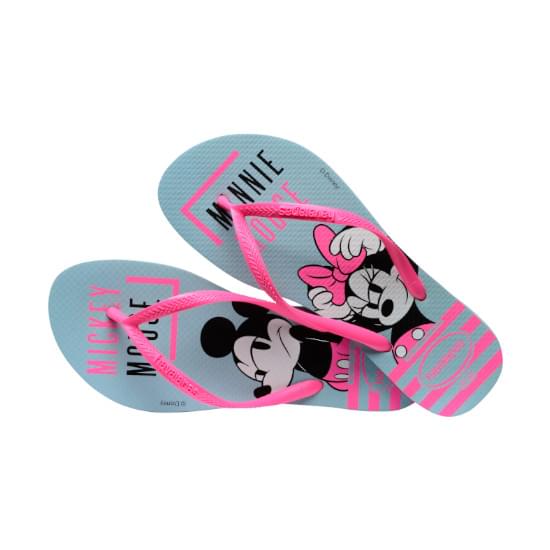 Imagem de Sandalia havaianas faminina slim disney azul water 33/34