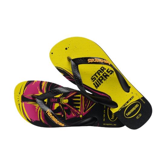 Imagem de Sandália havaianas masculina star wars preto/amarelo pop 41/42