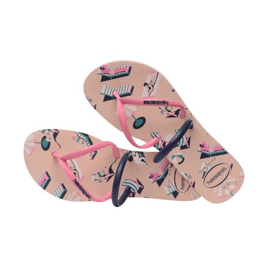 Imagem de Sandália havaianas feminina flat duo vibes rosa ballet 39/40