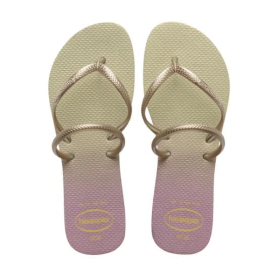 Imagem de Sandália havaianas feminina flat duo iridescent bege palha 39/40