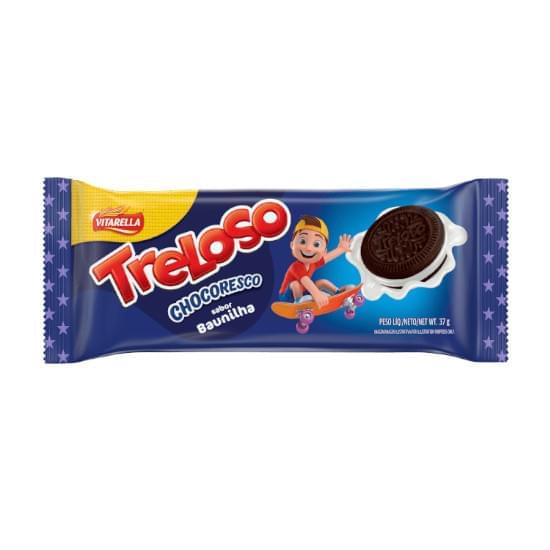 Imagem de Biscoito recheio baunilha vitarella treloso chocoresco 37g