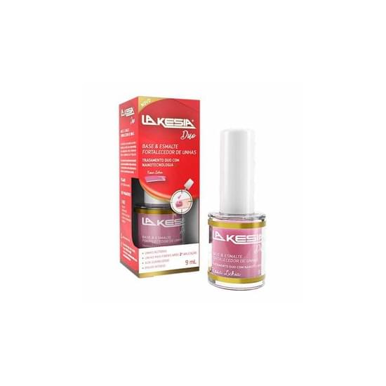 Imagem de Base e esmalte fortalecedor de unhas lakesia duo rosa lichia 9ml