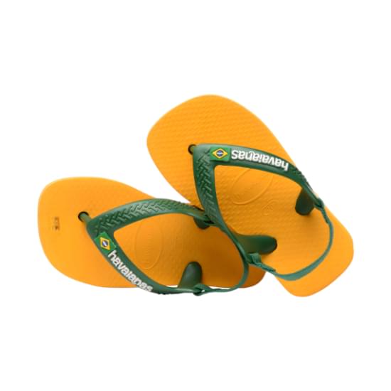 Imagem de Sandália havaianas new baby brasil logo amarelo pop/amazonia 17/18