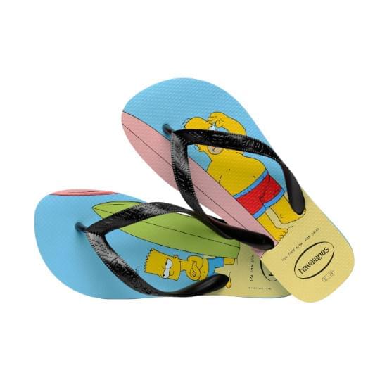 Imagem de Sandália havaianas masculino simpsons azul/preto 35/36