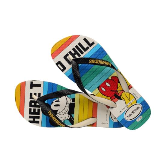 Imagem de Sandália havaianas masculina disney stylish bege palha/preto 37/38