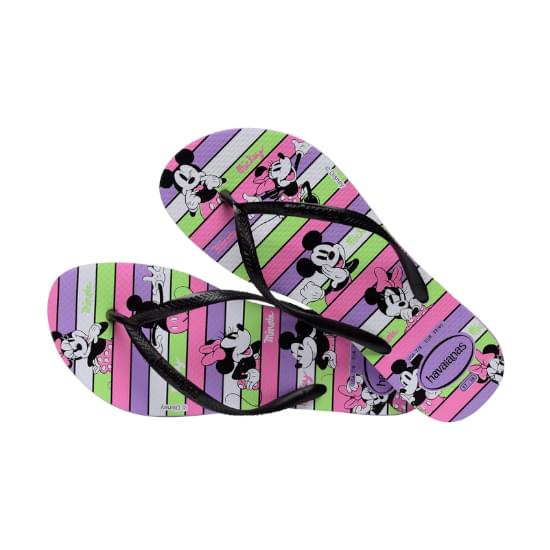 Imagem de Sandalia havaianas faminina slim disney roxo prisma 33/34