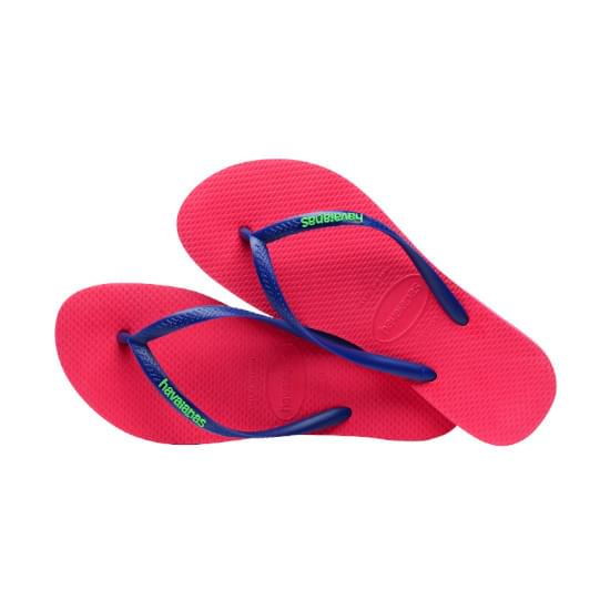 Imagem de Sandalia havaianas feminina slim logo pop-up pink paradise 37/38