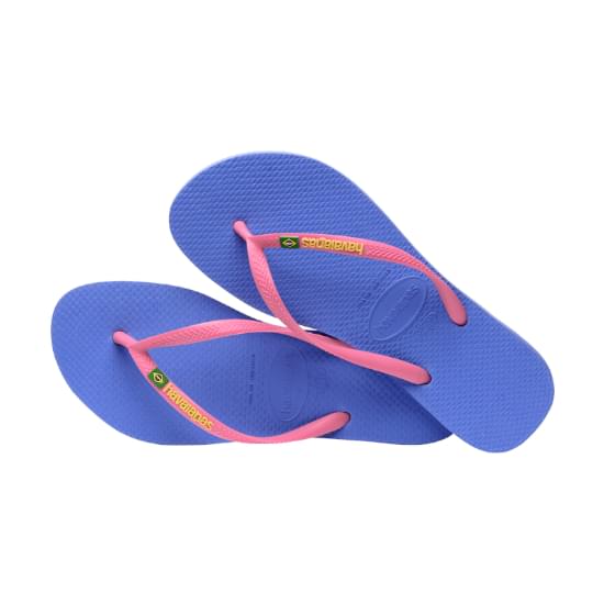 Imagem de Sandália havaianas feminina slim brasil azul provence 39/40