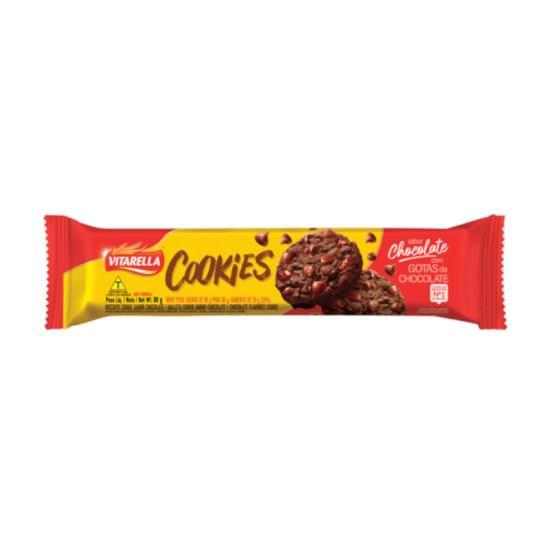 Imagem de Biscoito cookie original chocolate com gotas de chocolate vitarella 80g