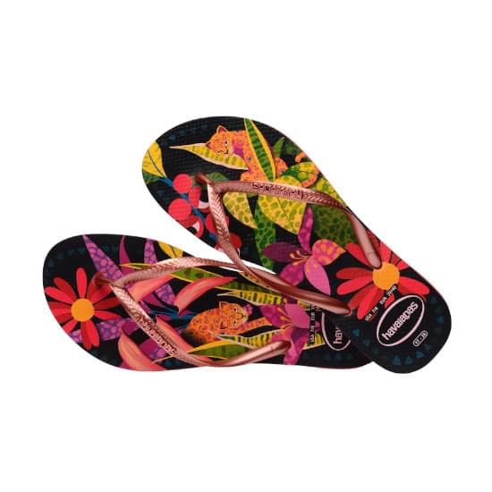 Imagem de Sandália havaianas feminina slim tropical salmao 37/38