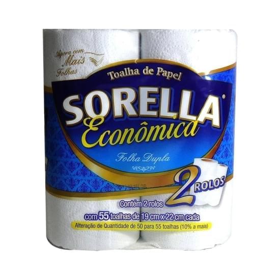 Imagem de Toalha de papel sorella economica 55 folhas com 2 unidades m12